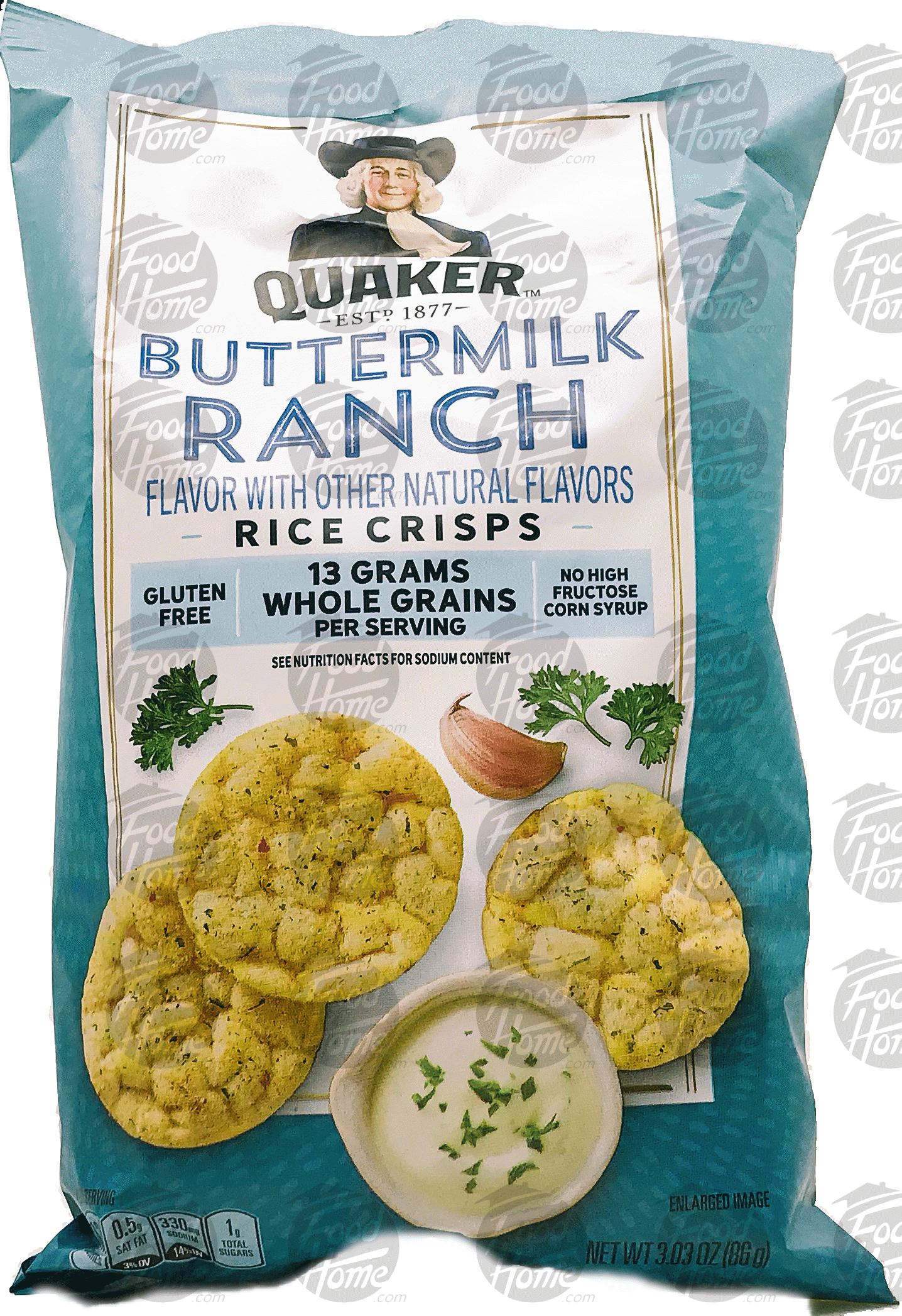 Quaker Popped creamy ranch rice crisps Full-Size Picture